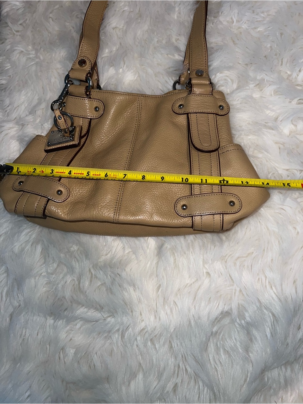 Tignanello Genuine Leather Shoulder Tote – Beige - Picture 10 of 11